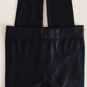 "Connection18" shimmery black faux leather leggings